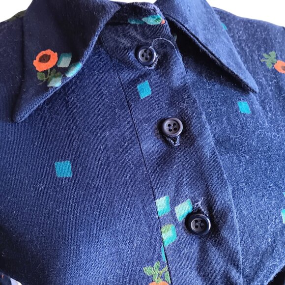 sz 8 Vintage David Crystal LaCoste Dress 1970's Disco Mod Knit Belted True Boho - Picture 5 of 12